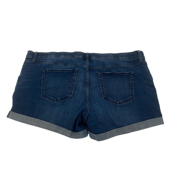 Isabel Maternity Midi Cuffed Hem Jean Shorts Size 18 - Picture 3 of 7